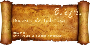 Beczkes Áldáska névjegykártya